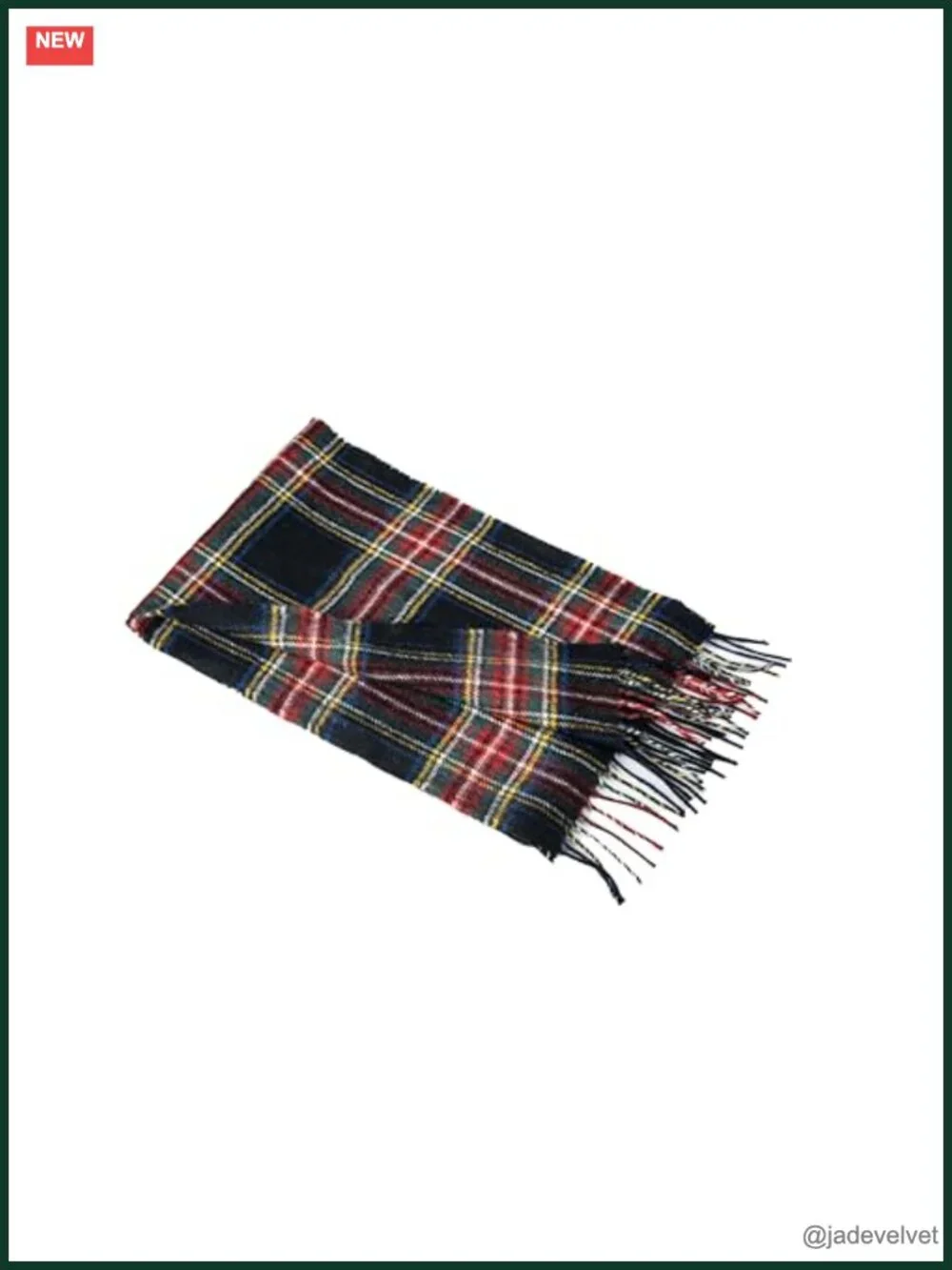 100% Lambswool Tartan Plaid Winter Scarf, Unisex Fashion Scarf